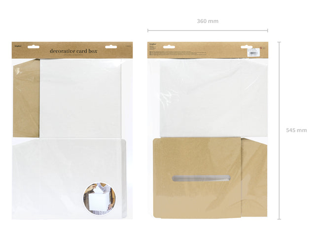 Vestuvinių kortelių dėžutė, kreminės spalvos