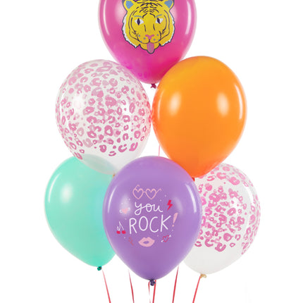 Balionai 30 cm, "You Rock", miksas (6 vnt.)