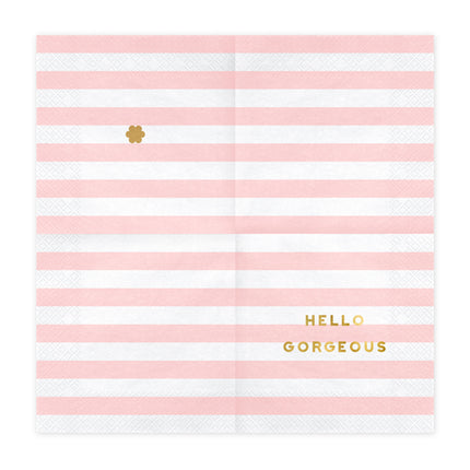Servetėlės - "Hello Gorgeous", šviesiai rožinės, 33x33 cm (20 vnt.)