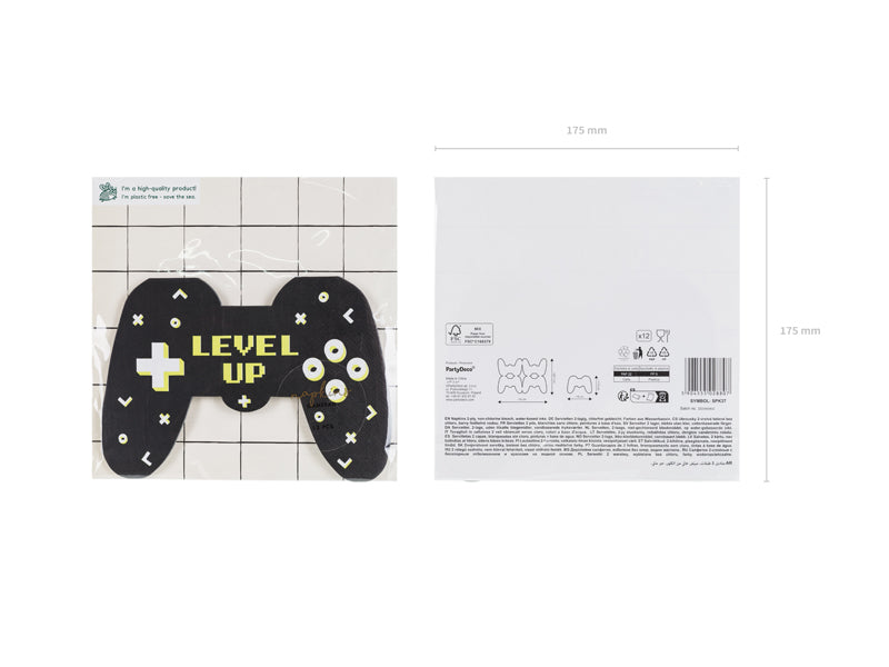 Servetėlės "Gamepad", 11,5x16 cm (12 vnt.)
