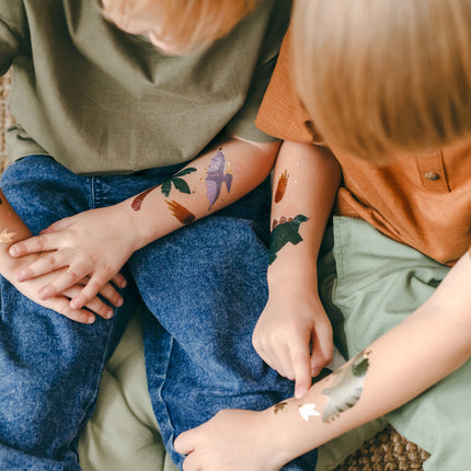 Laikinos tatuiruotės tema "Dinozaurai" (13 vnt.)