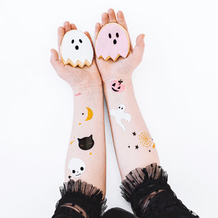 Laikinos tatuiruotės "BOO!" (12 vnt.)