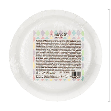 Lėkštės su žvaigždutėmis, įvairių spalvų, 18 cm (6 vnt.)