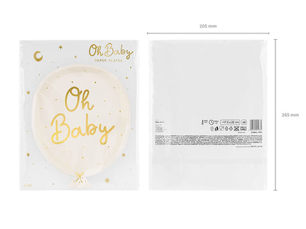 Vienkartinės lėkštės "Oh baby" (6 vnt.)