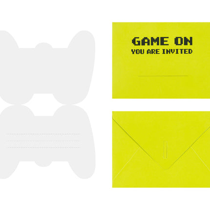 Popieriniai kvietimai "Gamepad" (6 vnt.)